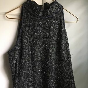 Papell Boutique Embroidered Silk Top XL